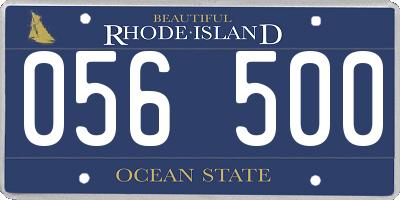 RI license plate 056500