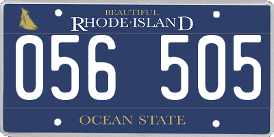 RI license plate 056505