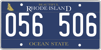 RI license plate 056506