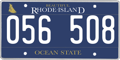 RI license plate 056508