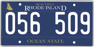 RI license plate 056509