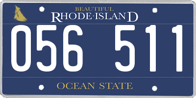 RI license plate 056511