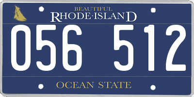 RI license plate 056512