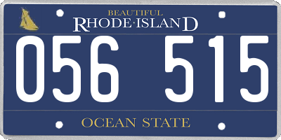 RI license plate 056515