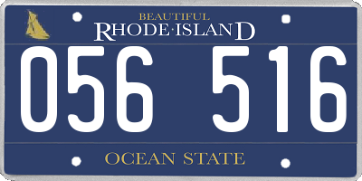 RI license plate 056516
