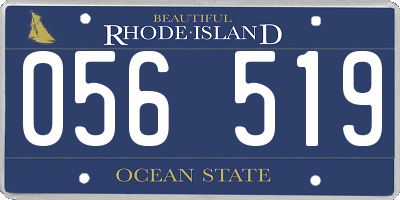 RI license plate 056519