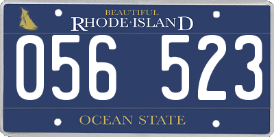 RI license plate 056523
