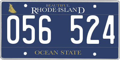 RI license plate 056524