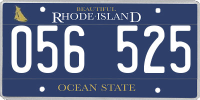 RI license plate 056525