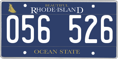 RI license plate 056526