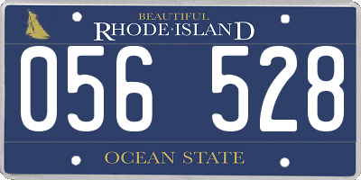 RI license plate 056528