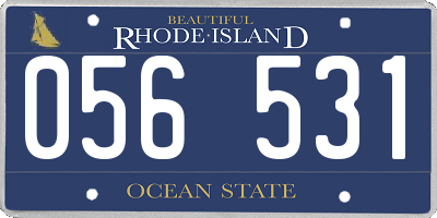 RI license plate 056531