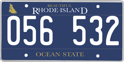 RI license plate 056532