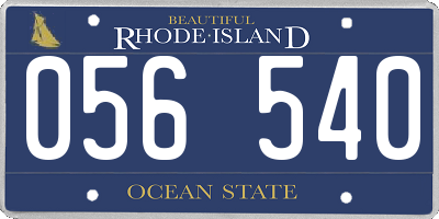 RI license plate 056540