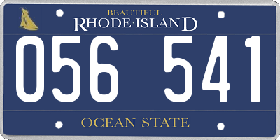 RI license plate 056541