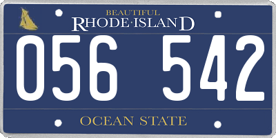 RI license plate 056542