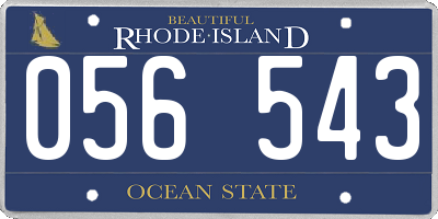 RI license plate 056543