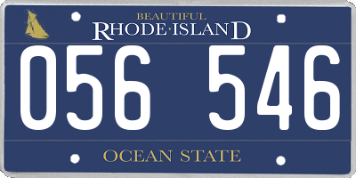 RI license plate 056546