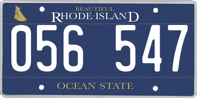 RI license plate 056547