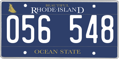 RI license plate 056548