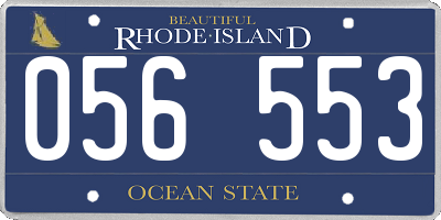 RI license plate 056553
