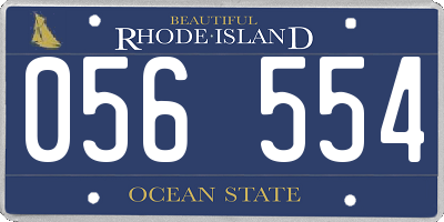 RI license plate 056554