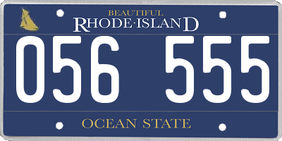 RI license plate 056555