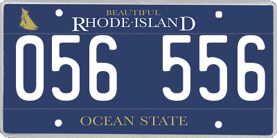 RI license plate 056556