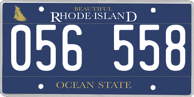 RI license plate 056558