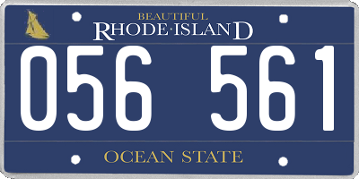 RI license plate 056561