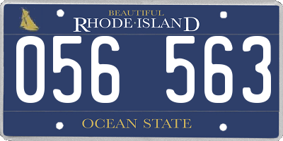 RI license plate 056563