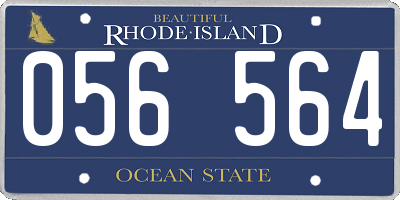 RI license plate 056564