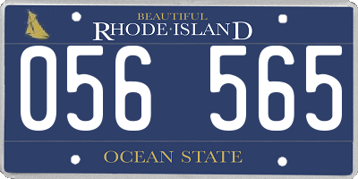 RI license plate 056565