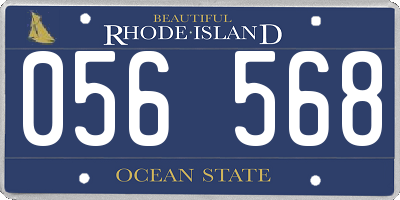 RI license plate 056568