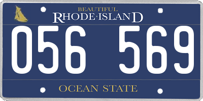 RI license plate 056569