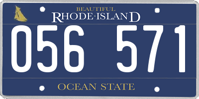 RI license plate 056571