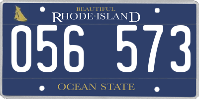 RI license plate 056573