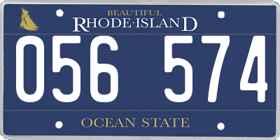 RI license plate 056574