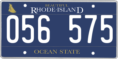 RI license plate 056575