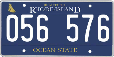 RI license plate 056576