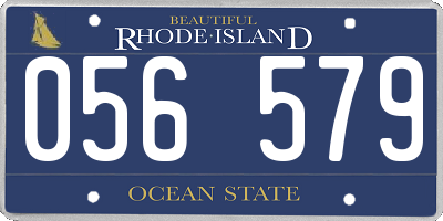 RI license plate 056579