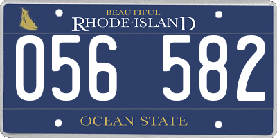 RI license plate 056582