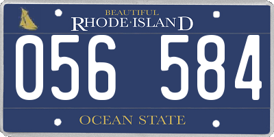 RI license plate 056584