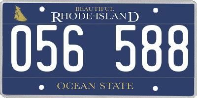 RI license plate 056588