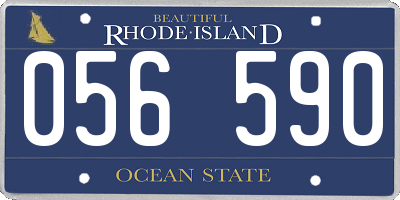 RI license plate 056590