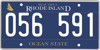 RI license plate 056591