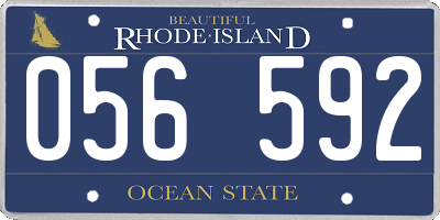 RI license plate 056592