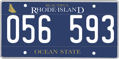 RI license plate 056593