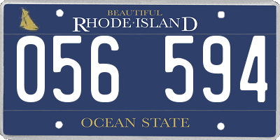 RI license plate 056594