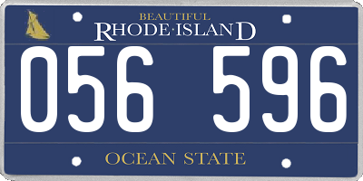 RI license plate 056596